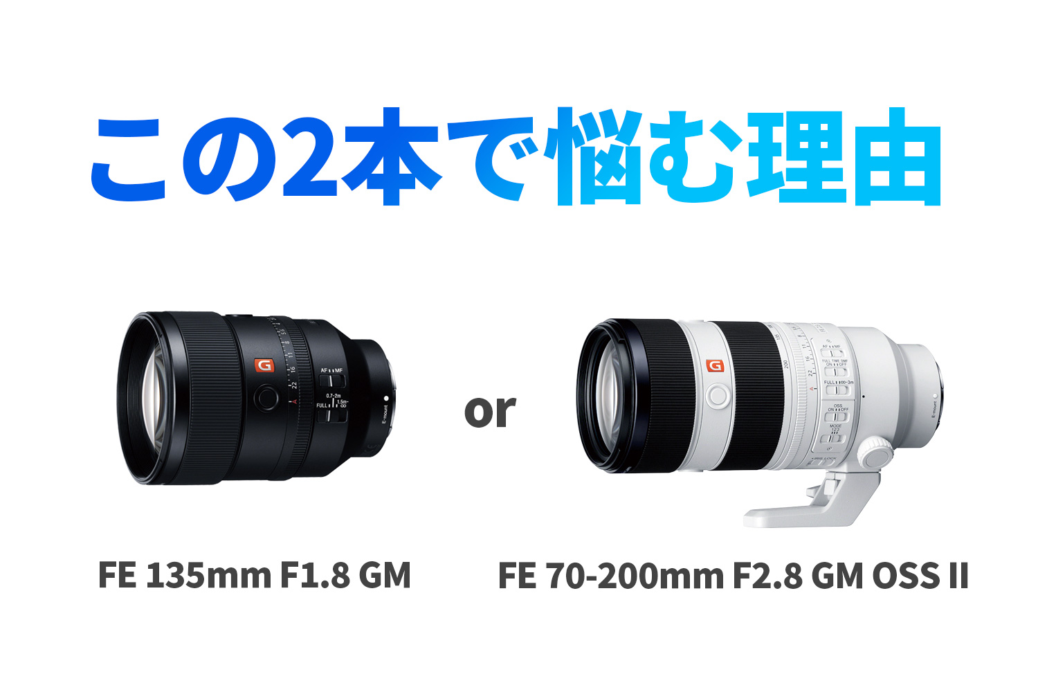 Eマウント】70-200mm F2.8 GM OSS IIと135mm F1.8 GM どちらを買うか 