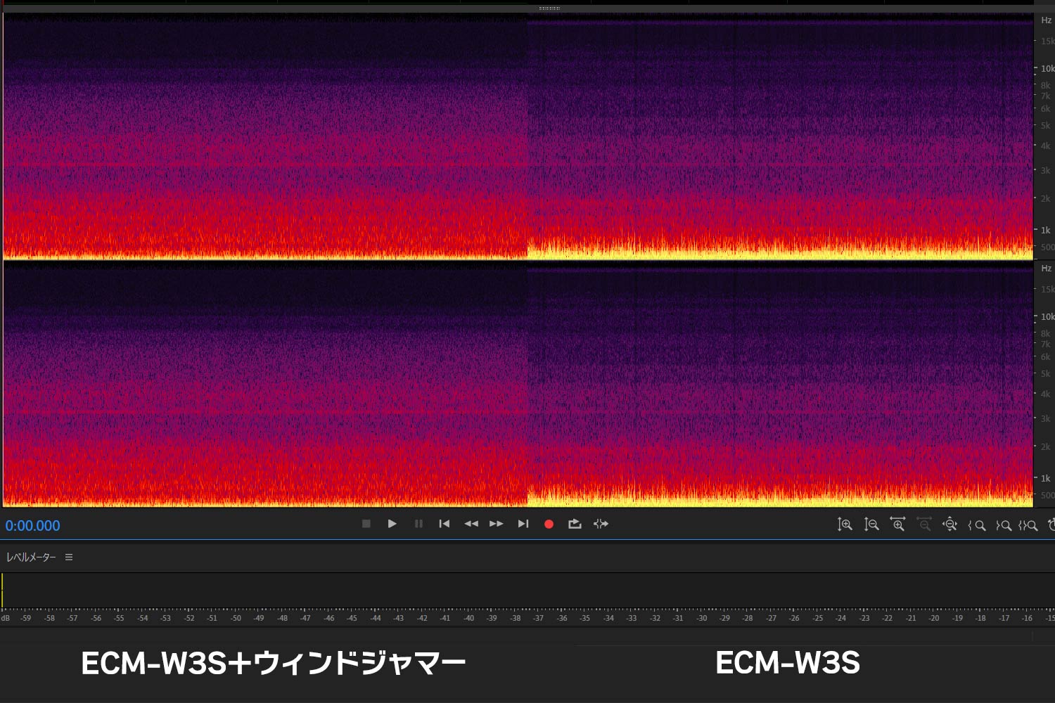 ECM-W3S　風切り音耐性